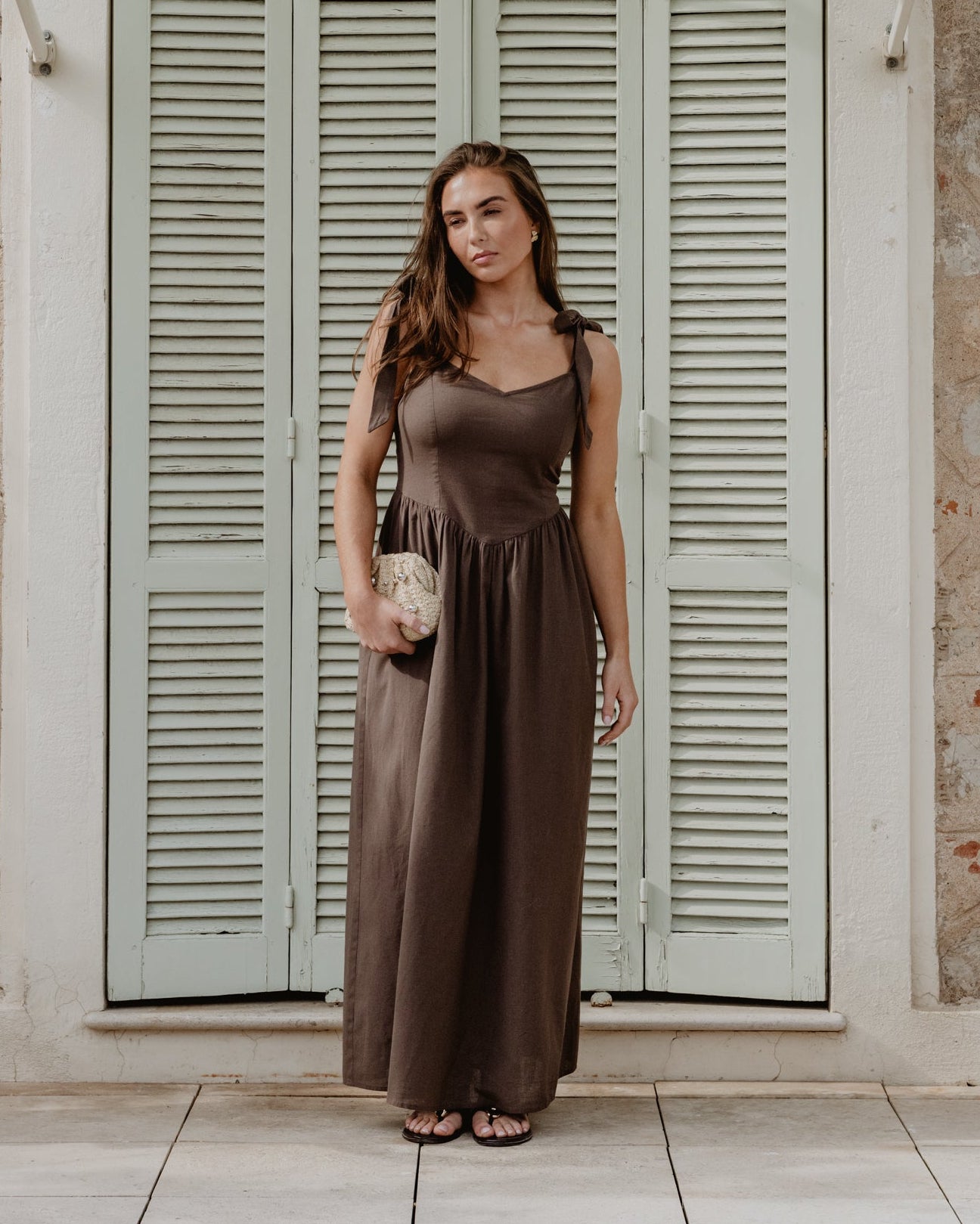VMJULIA Long Dress - Chocolate Martini